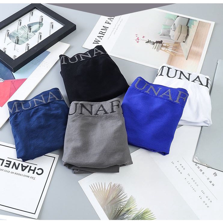 MUNAFIE Bộ 3 Quần Lót Boxer Nam Vải spandex