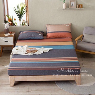 [SET GA GỐI] BỘ GA GỐI 3 MÓN COTTON GA TICI KẺ HÀN QUỐC MẪU MỚI NHẤT