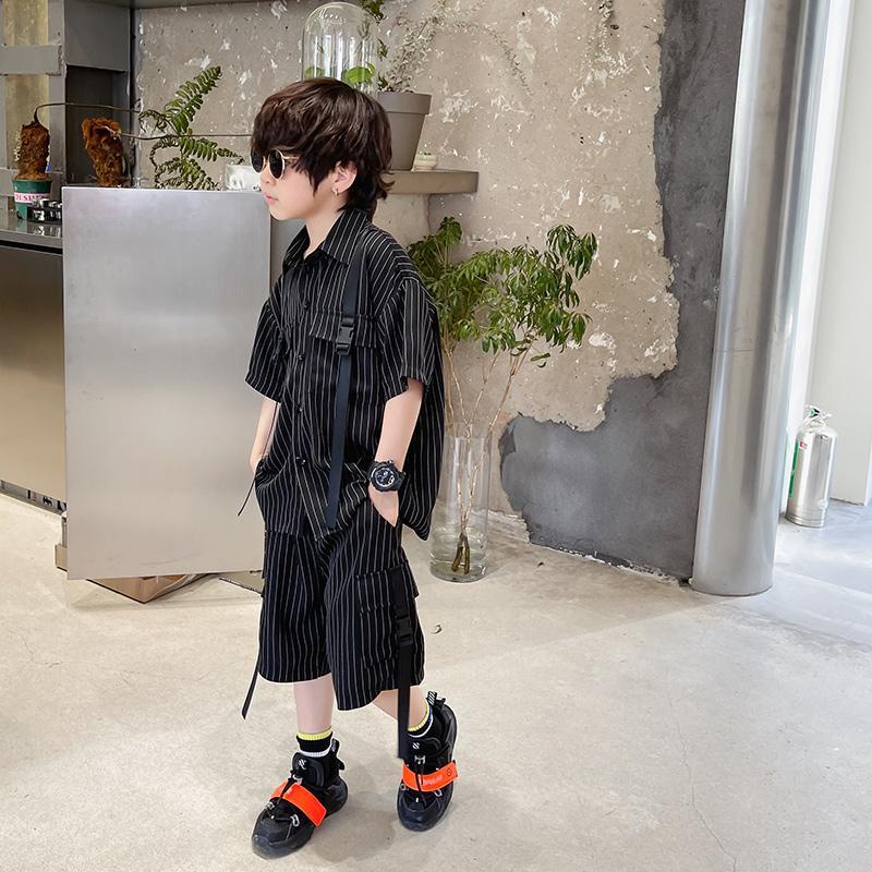 Set Áo Sơ Mi Tay Ngắn Và Quần Short Thời Trang Mùa Hè Cho Bé Trai