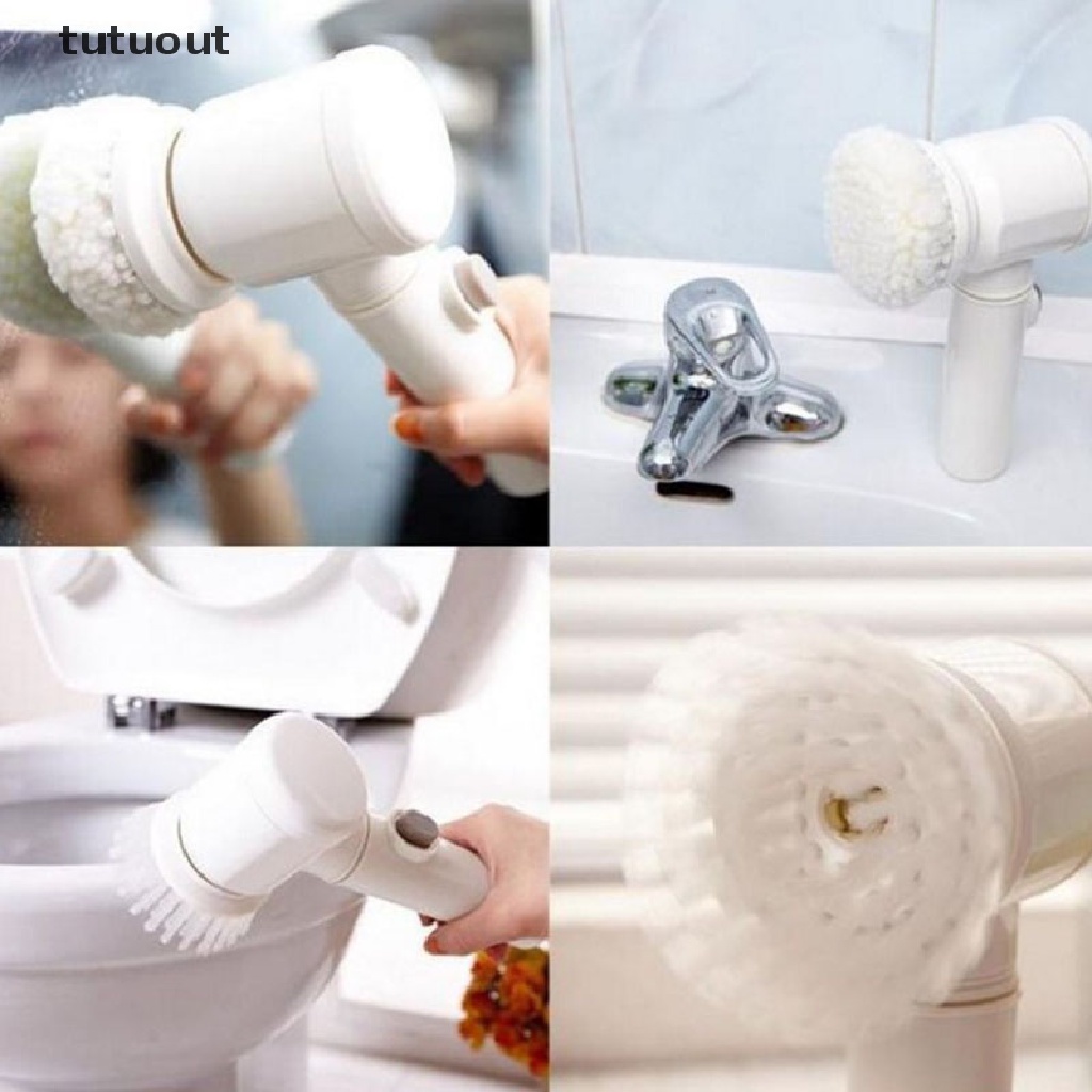 Bàn Chải Chà Rửa Điện Tử Cầm Tay Đa Ứng Dụng Cho Nhà Bếp Nhà Tắm Vn