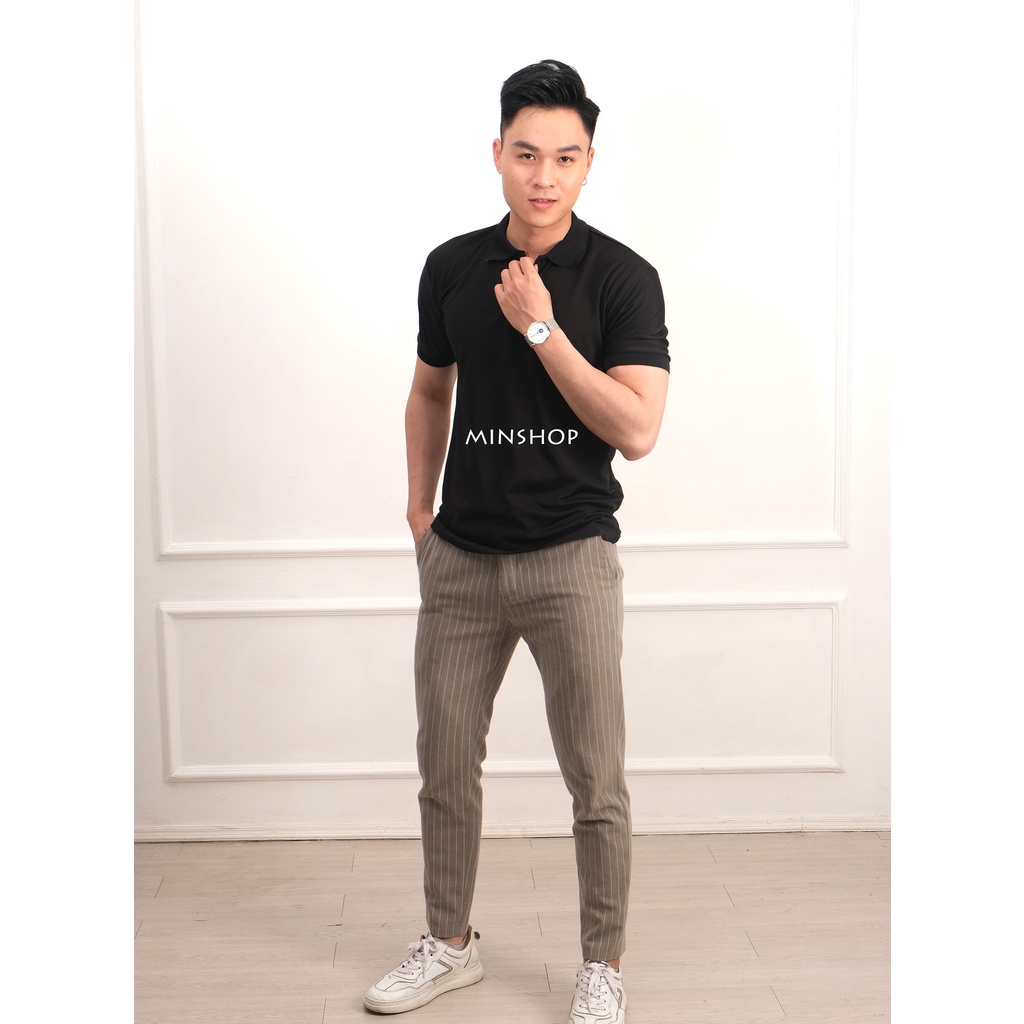 áo POLO nam cổ bẻBASSICChất liệu cá sấu cotton mềm mịn, dầy dặn cao cấp, hoạt động thoải mái, thấm hút mồ hôi