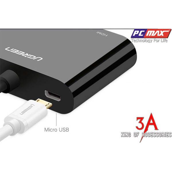 HDMI to VGA + Audio , HDMI có nguồn phụ Ugreen 40744 - Hàng Chính Hãng