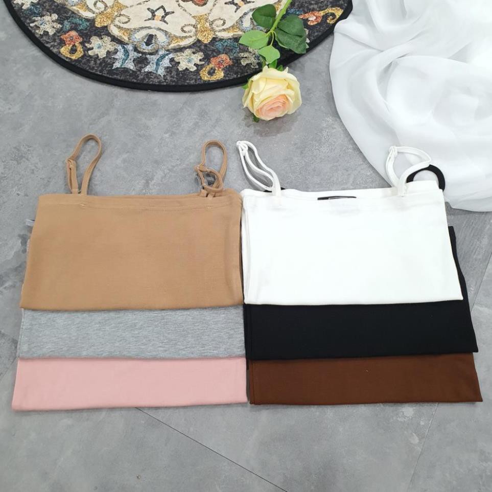 Áo 2 dây Croptop dây có khuy điều chỉnh - chất vải thun Cotton dày dặn, co giãn, thấm hút mồ hôi - Freeship Lola Fashion | BigBuy360 - bigbuy360.vn