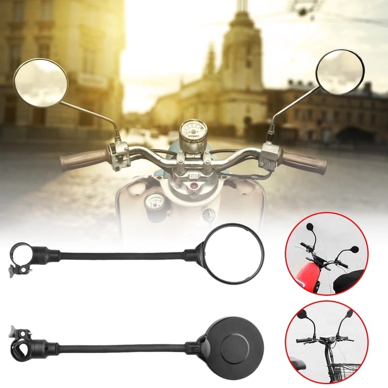 Gương chiếu hậu gắn tay lái xe đạp điện có thể uốn cong tiện lợi