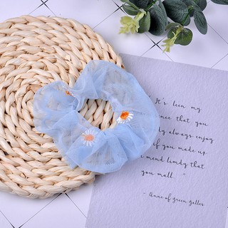 Cột tóc vải thêu Hoa Cúc Scrunchies KT40