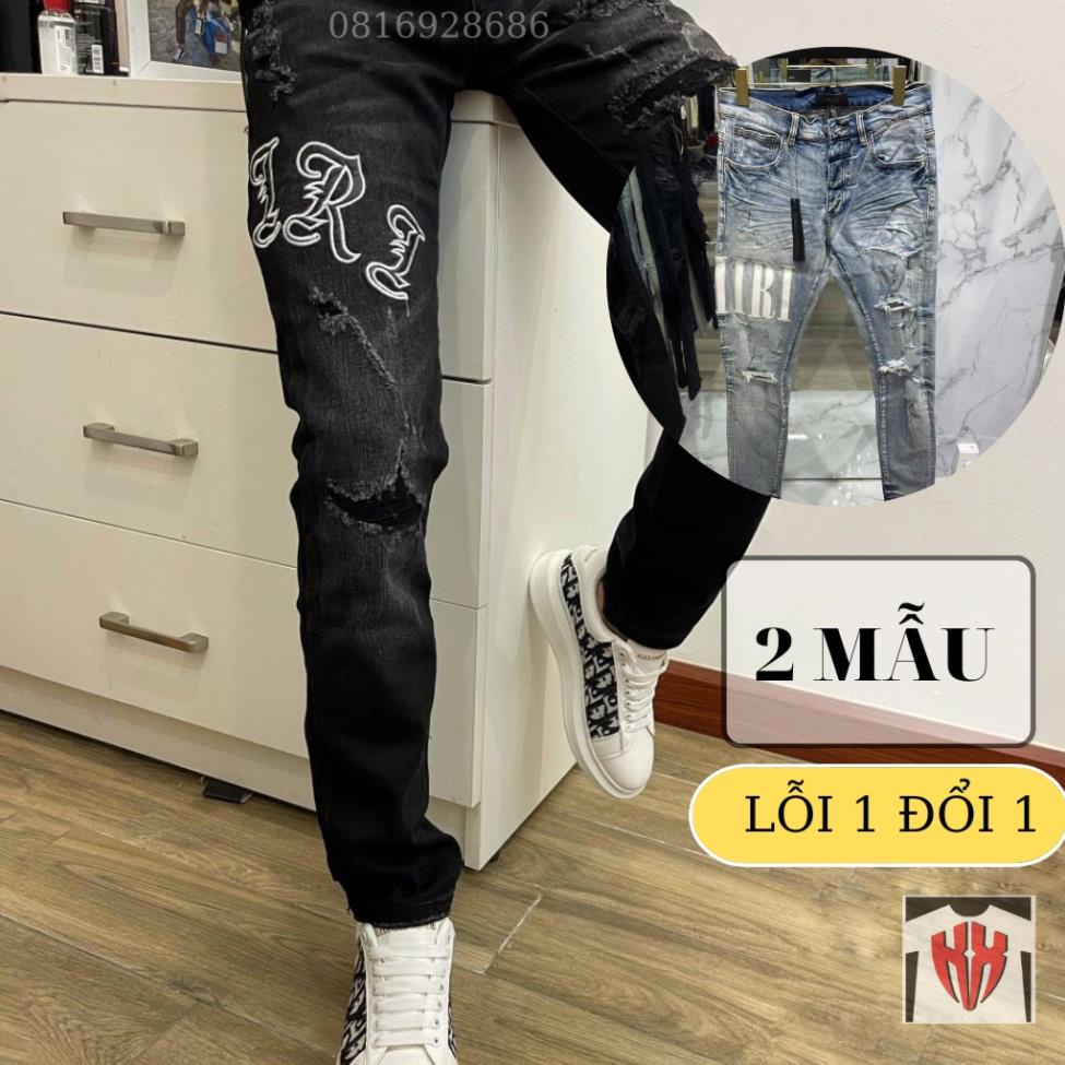 Quần Jean Nam ống Côn DSQ Khóa Đẹp-Quần Bò Côn Nam Rách Vải Cao Cấp Không Phai, Họa Tiết Rách Hot Nhất-KXSHOPMEN-8063 *