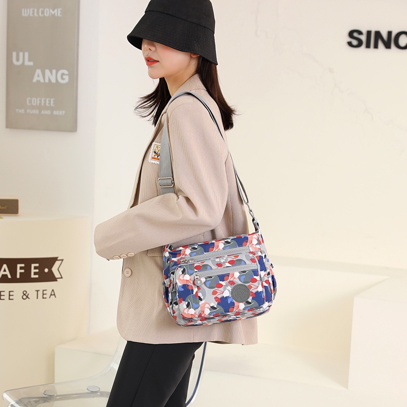 Túi Đeo Chéo Một Bên Vai Sức Chứa Lớn In Họa Tiết Phong Cách Trung Hoa Đơn Giản Thời Trang