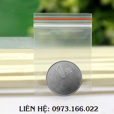 1 Kg TÚI ZIPPER CHỈ ĐỎ