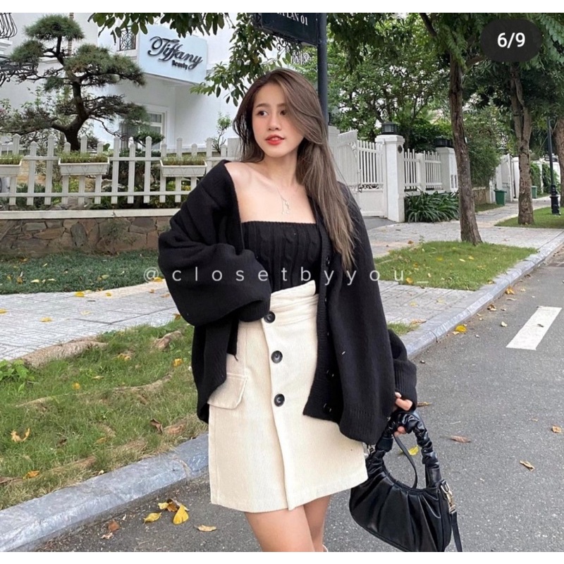 Set áo khoác len + áo quây free size | BigBuy360 - bigbuy360.vn