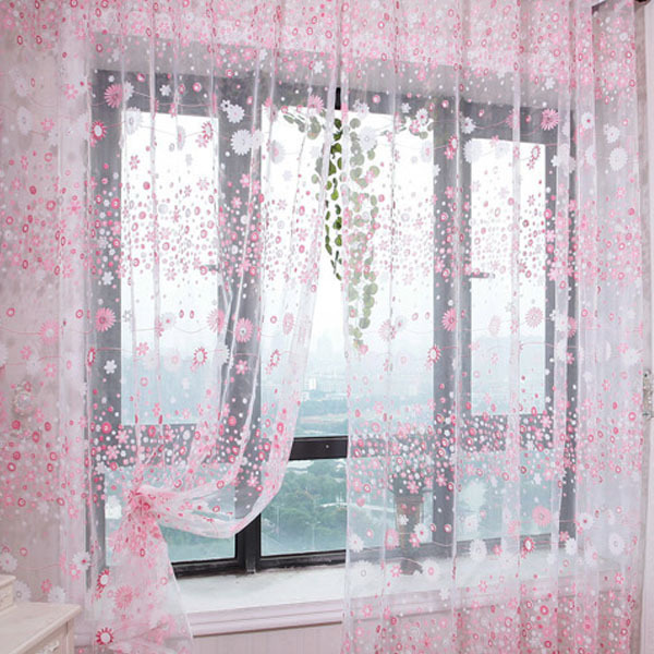 Rèm Cửa Họa Tiết Hoa 1m X 2m