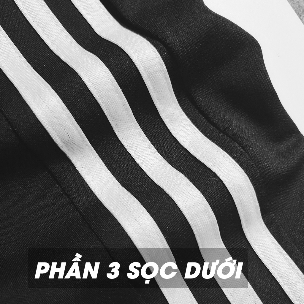 Quần Jogger Thể Thao Nỉ 3 Sọc Có Túi Khóa, Logo Thêu, Form Đẹp, Trẻ Trung, Năng Động BMF