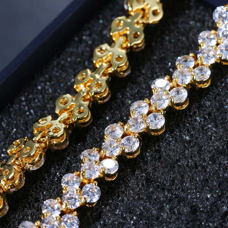 Vòng tay đính đá zircon nhiều màu lấp lánh thời trang