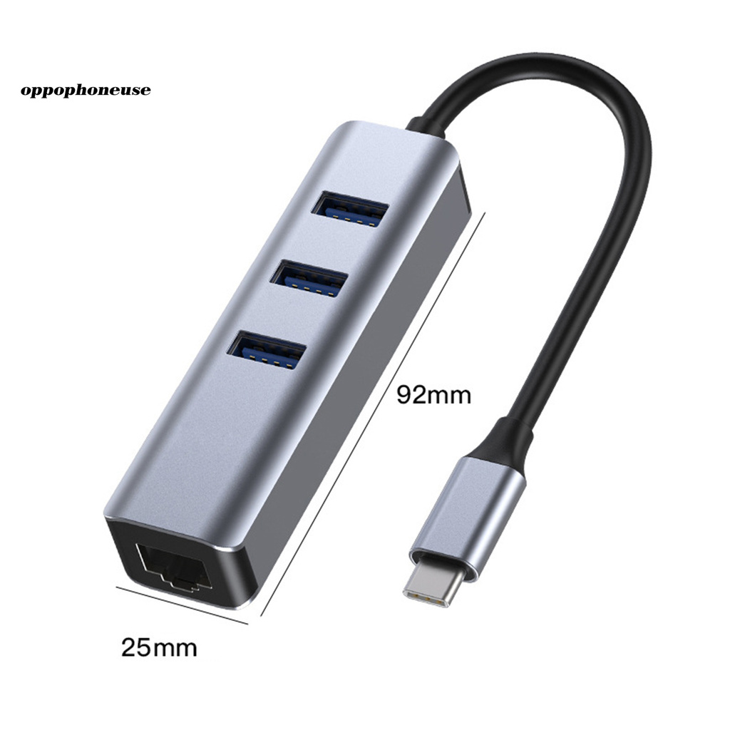 Bộ Chia 3 Cổng Usb 3.0 Type C Hub Sang Rj45 Gigabit Ethernet Cho Macbook