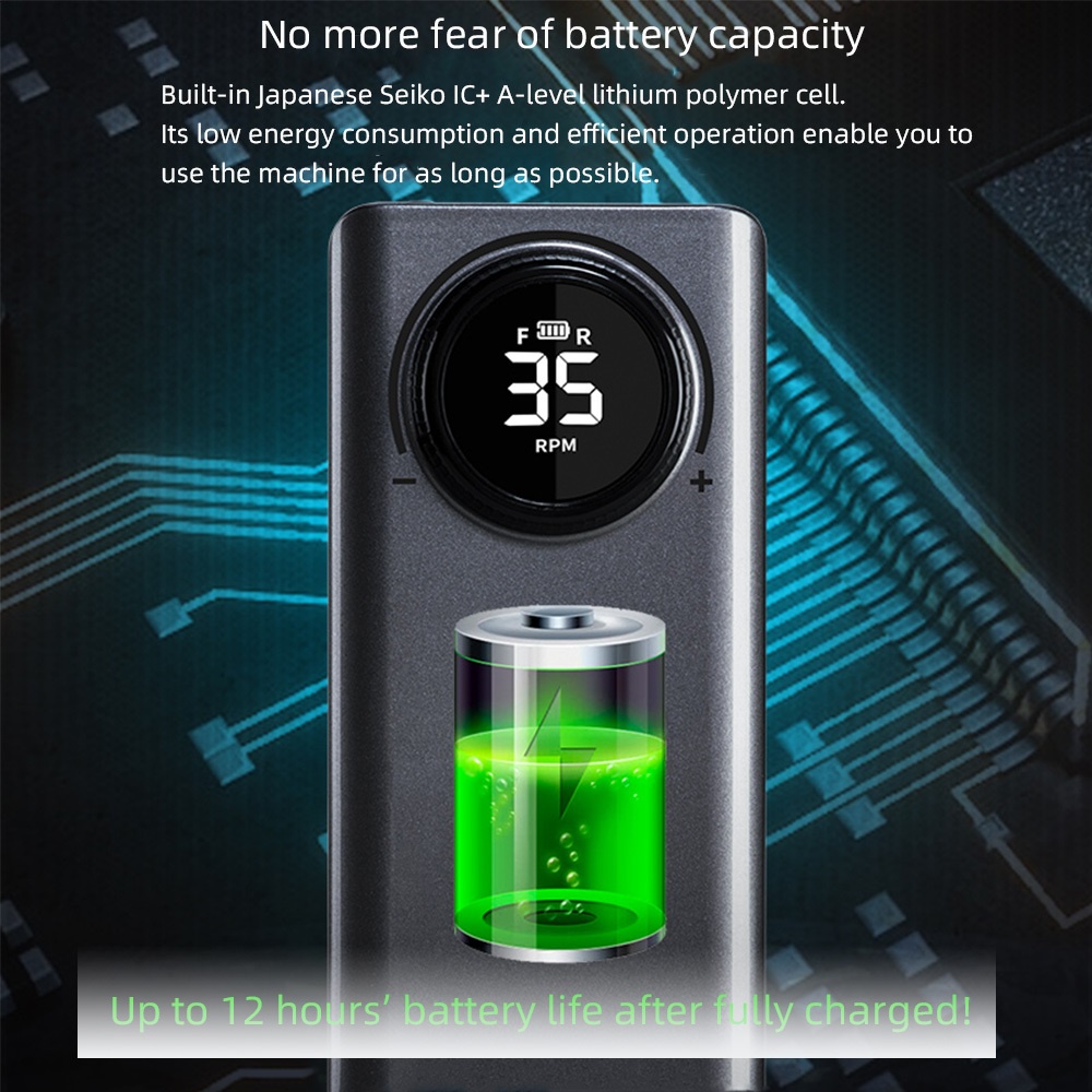 Foreverlily Máy Khoan Móng Tay 35000RPM 30W Màn Hình LCD Có Thể Sạc Lại Tiện Dụng