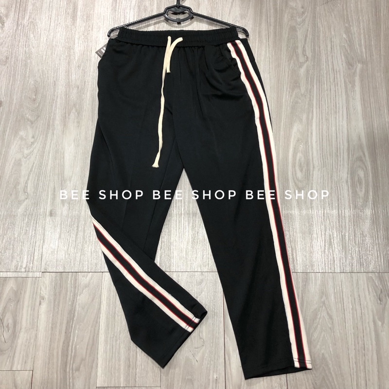 Quần thể thao kẻ sọc - Quần nỉ dài nam nữ kiểu dáng unisex - Bee Shop