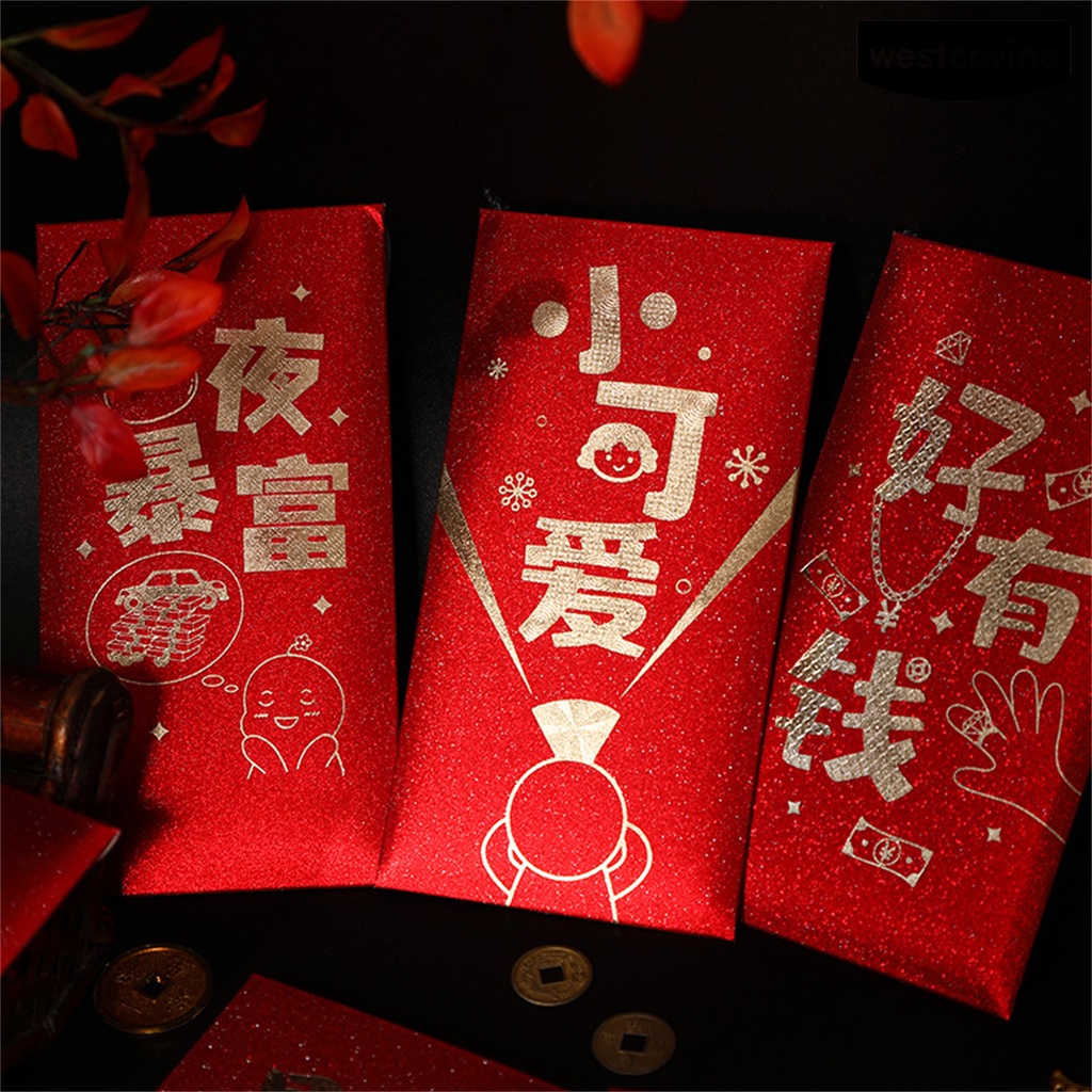 Bộ 6 bao lì xì hình hổ năm mới 2022