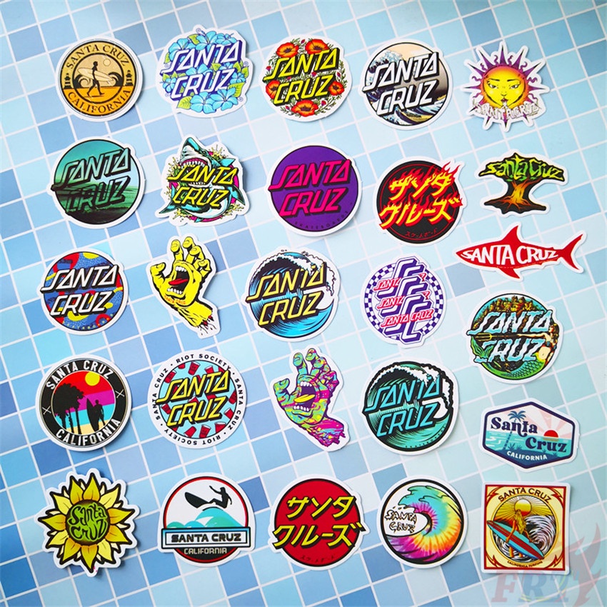 Bộ 100 Miếng Dán Logo Thời Trang Chống Thấm Nước Trang Trí Ván Trượt