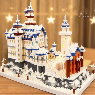 Bộ đồ chơi lắp ráp mô hình lâu đài thiên nga / hồ taj 3d