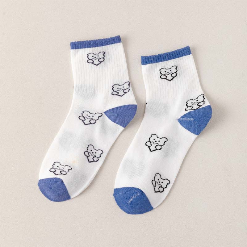 Vớ cotton mềm in hoạt hình đáng yêu cho nam và nữ