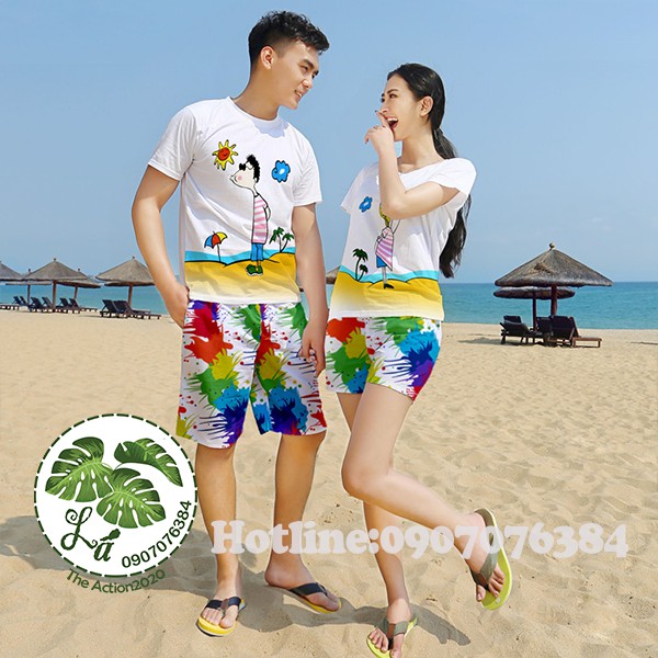[GIÁ SỈ] Bộ Thun Du Lịch Gia Đình [THE ACTION] - Inbox Chọn Kiểu Áo ( Quà Tặng)