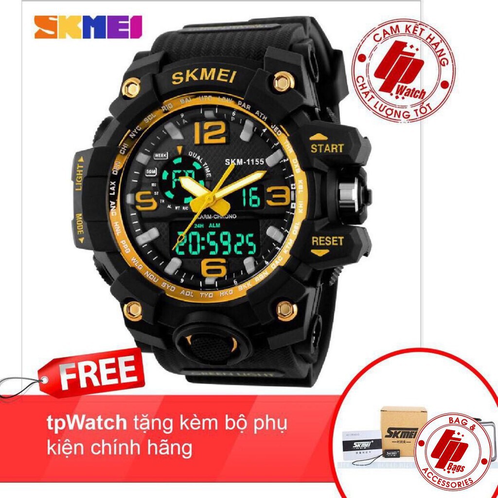 [HÀNG LOẠI I] Đồng hồ thể thao nam Skmei  1155 - dây cao su  - tặng kèm  box đầy đủ | BigBuy360 - bigbuy360.vn