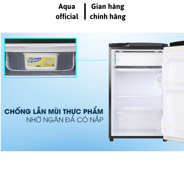 Tủ lạnh mini có ngăn đá giá rẻ Aqua 90 lít AQR-D99FA Mới  bảo hành 2 năm