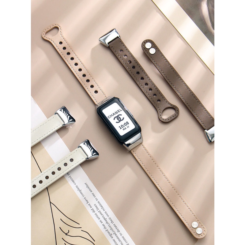 Dây Đeo Thay Thế Chất Liệu Da Bò Cho Huawei Band 7 / 6 Honor Band 6