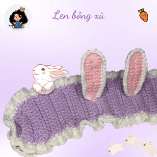 Băng đô tai thỏ bằng len