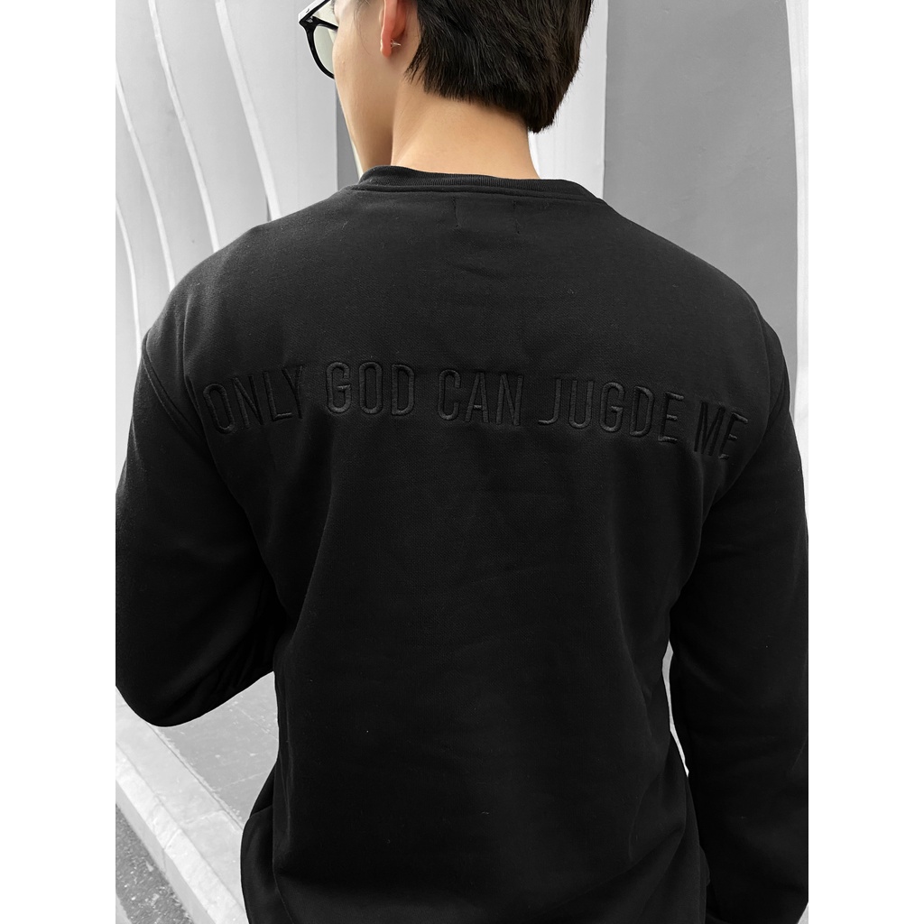 Áo sweater nỉ dài tay The Bad God Emboss