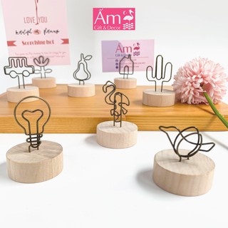 Kẹp Ảnh Bằng Gỗ Ấm Gift & Decor Nhiều Hình Trang Trí Phòng Kích Thước 3x3cm