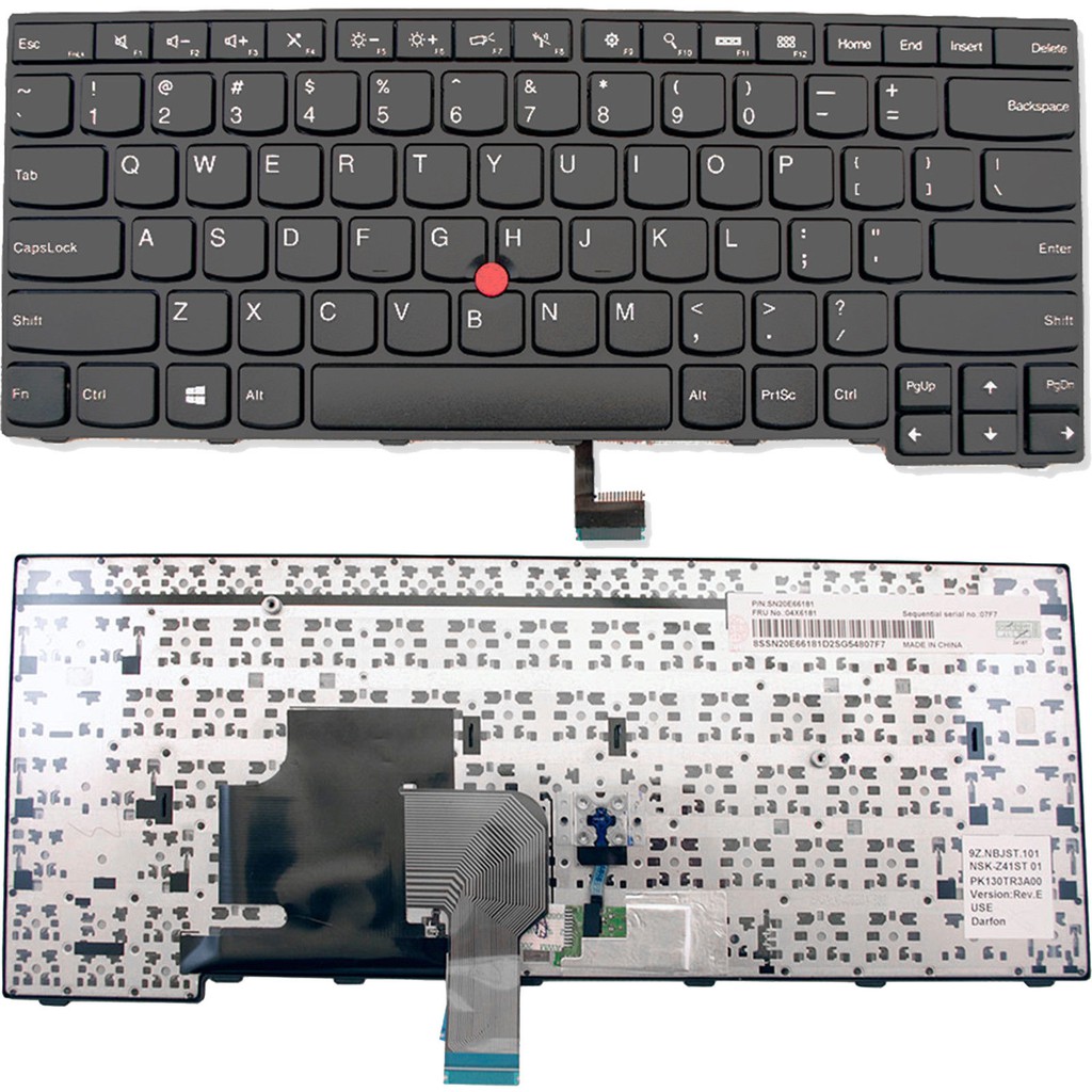 Bàn phím laptop Lenovo IBM Thinkpad E460 E465 W450 E450 E450C E455 04X6101, MP-13U53US-G62, SN20E66181, 04X6181