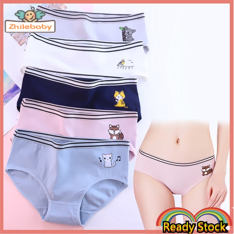 ♜Quần Lót Cotton Lưng Vừa Họa Tiết Hoạt Hình Cho Bé Gái 10-15 Tuổi