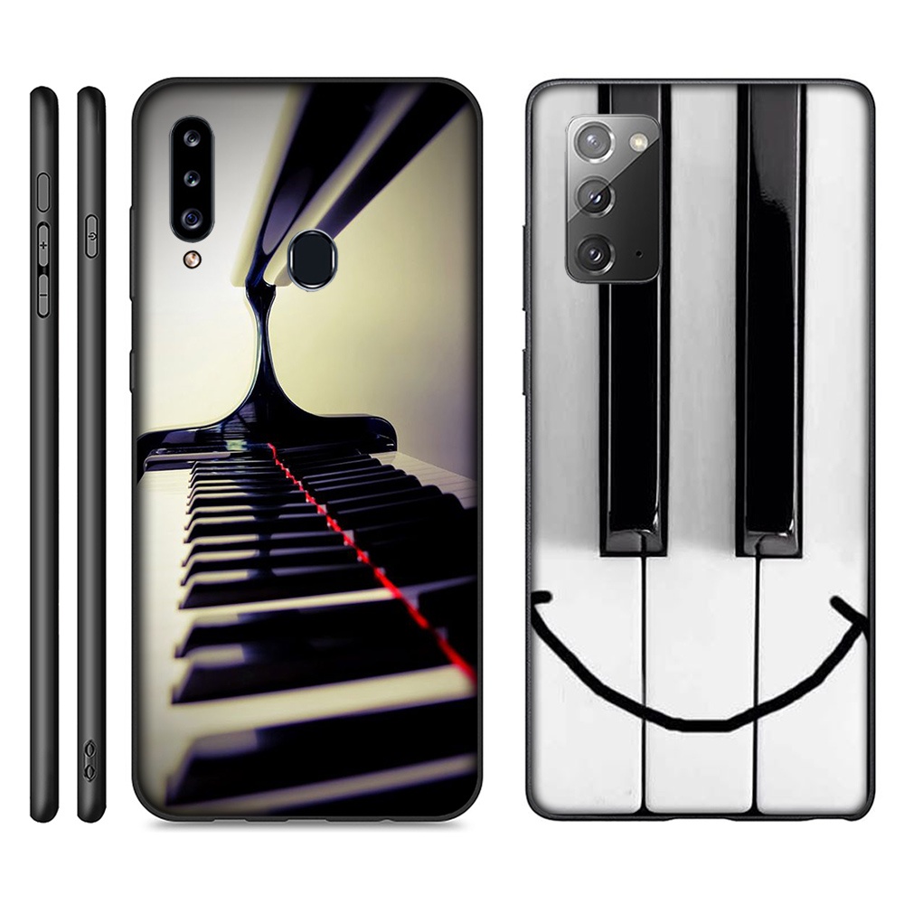 Ốp Điện Thoại Silicon Mềm Hình Phím Đàn piano Trắng Đen Cho iPhone 7 8 Plus X XS Max XR 11 Pro Max SE 2016 2020 Yml20
