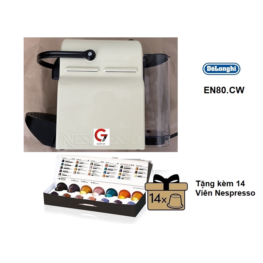 (viên Nespresso) Máy pha cà phê viên nén Delonghi Nespresso Inissia - EN80CW