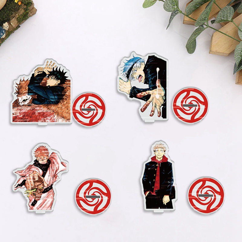 Thẻ cắm có giá đỡ hình nhân vật anime Jujutsu Kaisen dùng trang trí