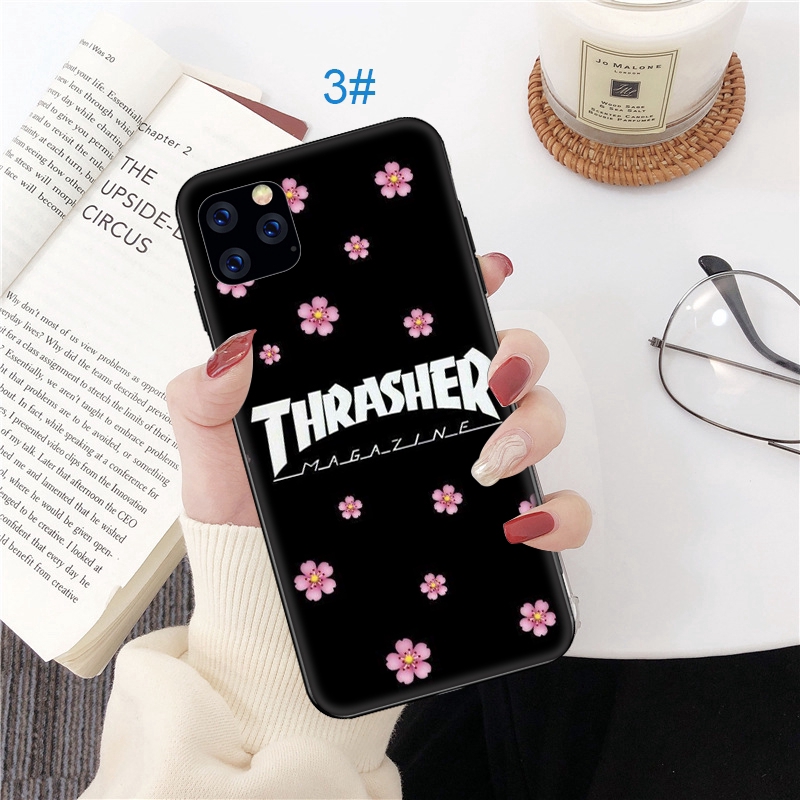 Ốp điện thoại mềm in hình logo tạp chí Thrasher cho iPhone 5 5s Se 6 6S 7 8 Plus X XR Xs Max