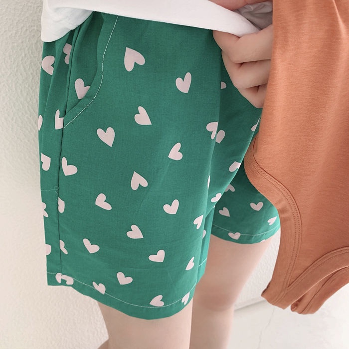 Quần Short Ngủ plus size In Họa Tiết Trái Tim Thời Trang Mùa Hè Cho Nữ