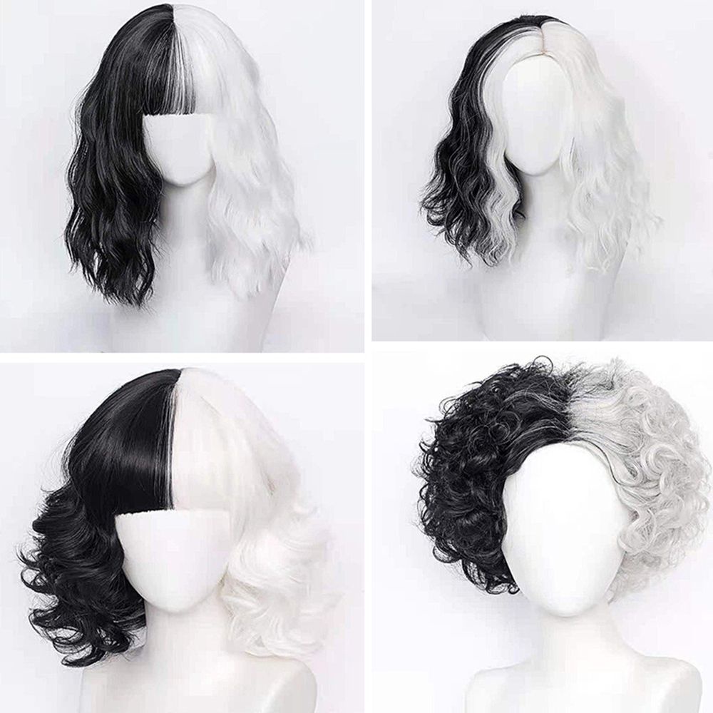 Tóc giả hóa trang nhân vật Cruella De Vil Kuila chất lượng cao