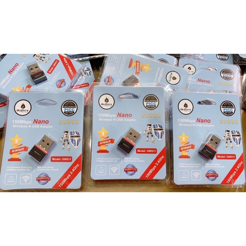 [Chính Hãng]Bộ thu sóng wifi Gloway USB 801 GW511, nhỏ gọn, giúp bắt được tín hiệu xa và ổn định hơn loại thường.