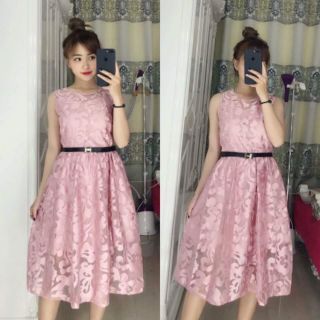 Đầm xòe ren sát nách