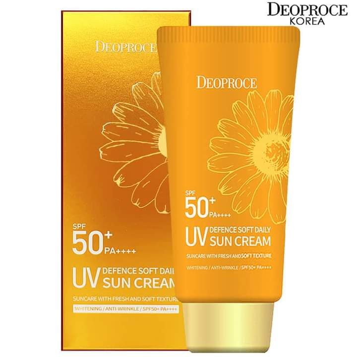 KEM CHỐNG NẮNG KHÔNG TRÔI DEOPROCE UV DEFENCE SOFT DAILY SUN PROTECTOR 70G