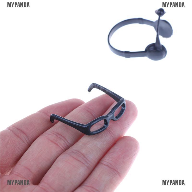 Mắt kính gấu trúc đen đồ chơi cho búp bê