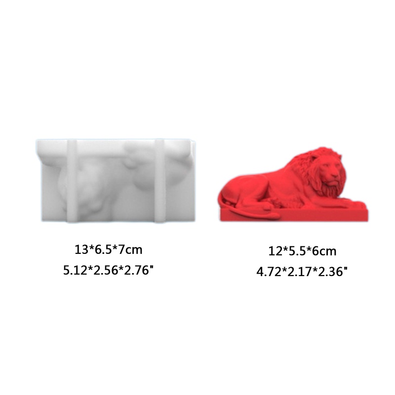 Khuôn Silicone Làm Xà Phòng Hình Sư Tử