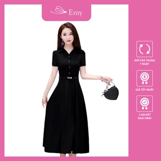 Đầm váy công sở thanh lịch liền thân hàn quốc Thời Trang Emy 85403