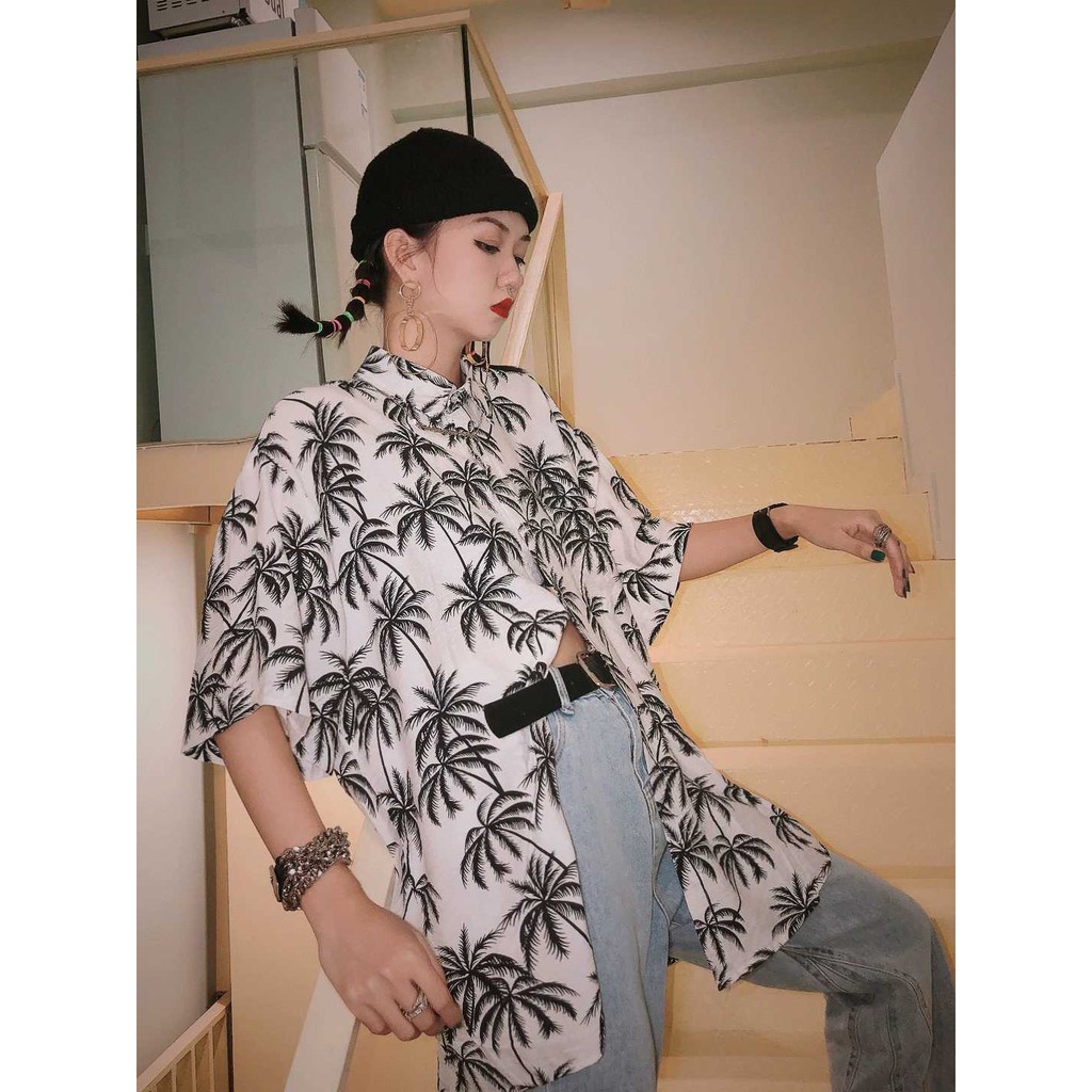 SƠ MI HOA LÁ ĐI BIỂN NHÓM LỚP, SƠ MI HOẠ TIẾT HAWAIL