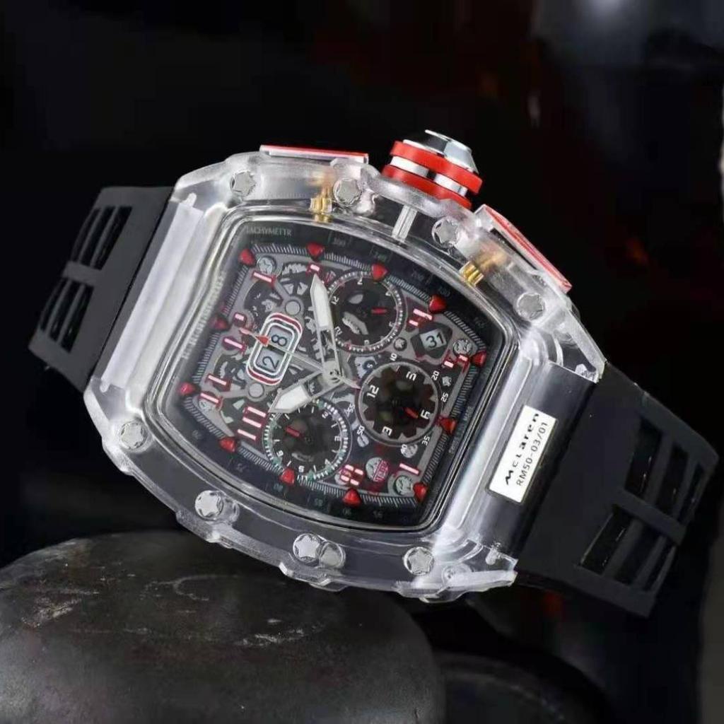 Đồng Hồ Thạch Anh Trong Suốt Họa Tiết Bugatti Thời Trang Cao Cấp Cho Nam