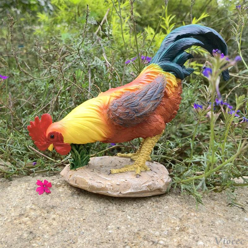 Mô Hình Tượng Rooster Điêu Khắc Sinh Động Dùng Trang Trí Phòng Khách / Nhà Bếp