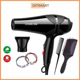 [TẶNG 5 MÓN] Máy Sấy Tóc Comei 2000w Dụng Cụ Làm Đẹp Tóc Chuẩn Salon Tại Nhà Gió Mạnh Tạo Ion Âm
