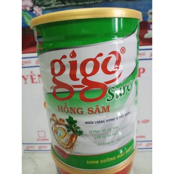 Sữa bột Gigo Sure Hồng Sâm 900g ngăn ngừa loãng xương và tiểu đường