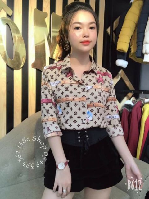 Áo sơ mi Voan lụa LV | BigBuy360 - bigbuy360.vn